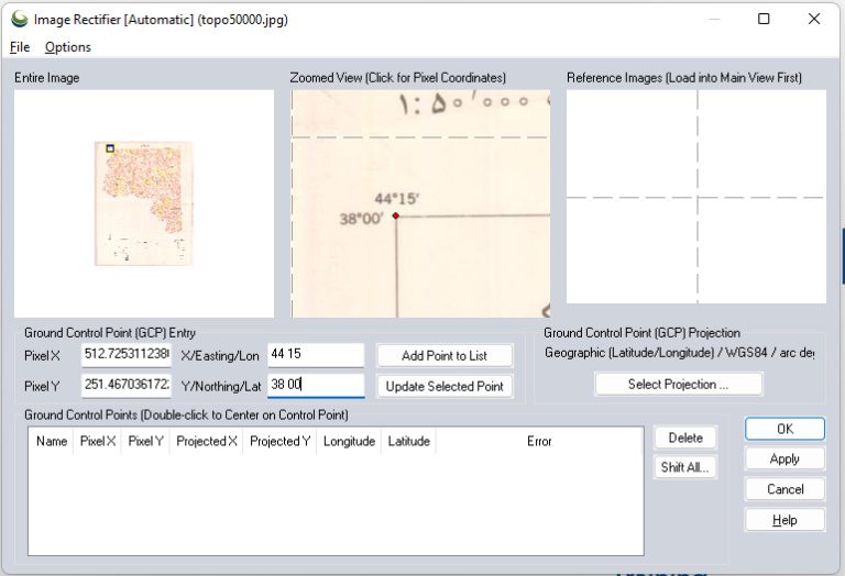 فیلم آموزش ژئورفرنس در گلوبال مپر Global Mapper