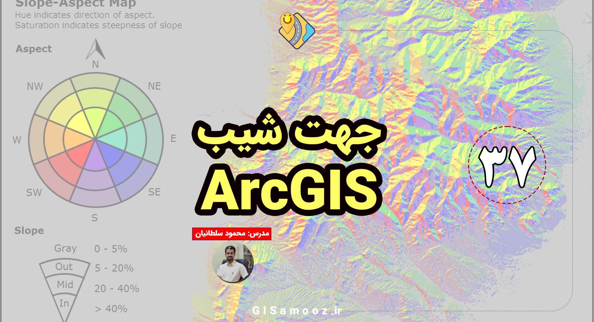 ساخت نقشه جهت شیب در ArcGIS
